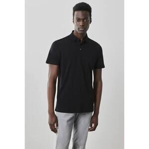 Robert Barakett The Barakett Polo Georgia SS Honeycomb Men’s XL Black New NWT